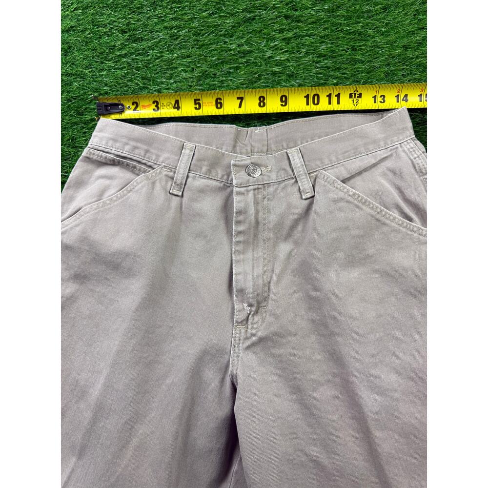 Wrangler Mens 30x32 Khaki Beige Carpenter Pants Relaxed Fit Utility Workwear Y2K - Picture 14 of 15
